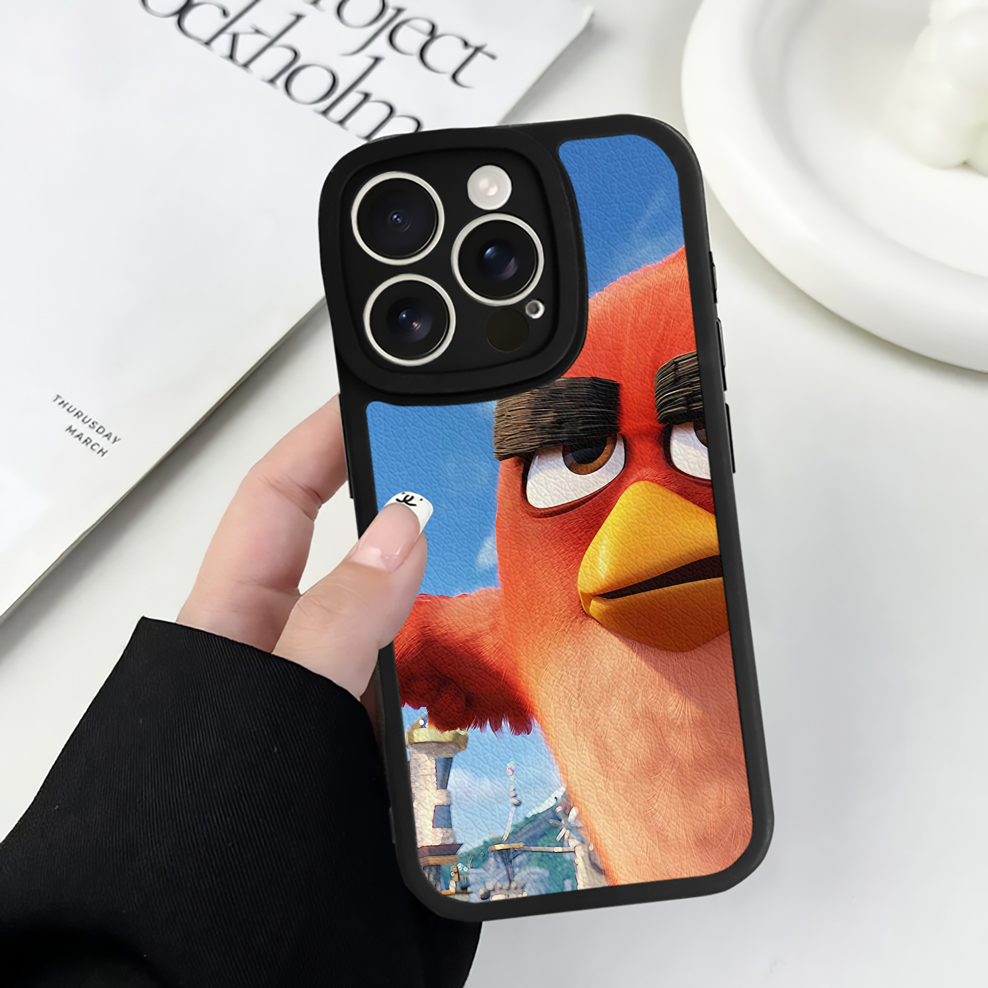 （画像用） Angry Birds アングリーバード 【iPhone 16シリーズ対応】シリコンスマホケース（レザー調） 材質：シリコン